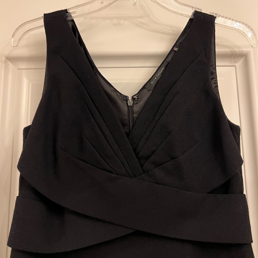 Elie Tahari Black Wool Dress with Lining US Sz. 8
